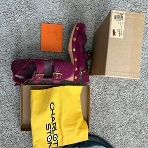 EUC Charlotte Stone Louise slingback clogs
